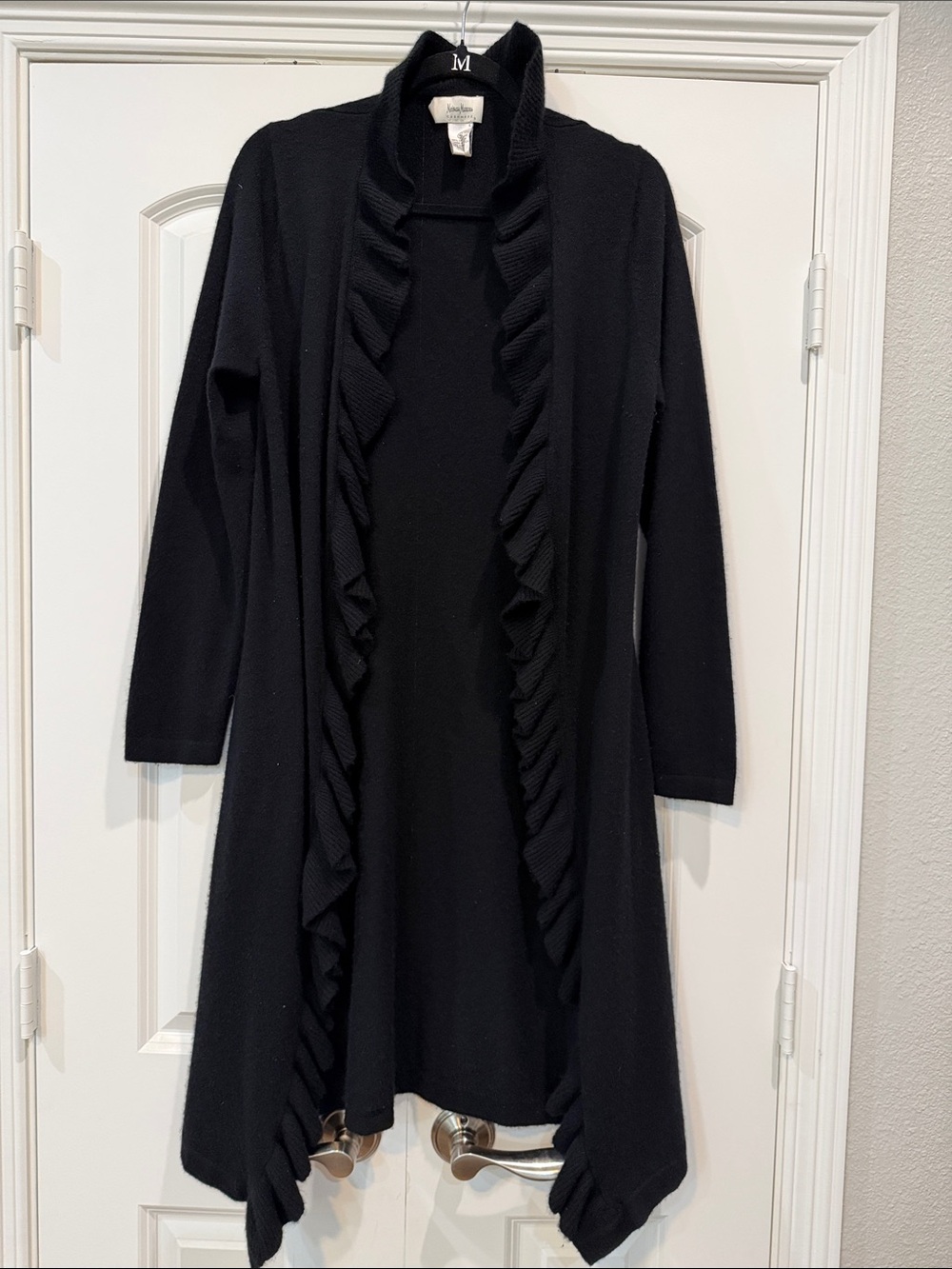 Neiman Marcus Black Cashmere Long Cardigan